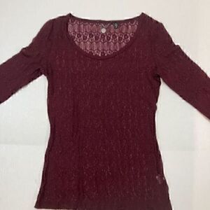 BKE women’s lace 3/4 sleeve top. Size S.